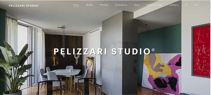 Mẫu Website thiết kế nội thất Pelizzari