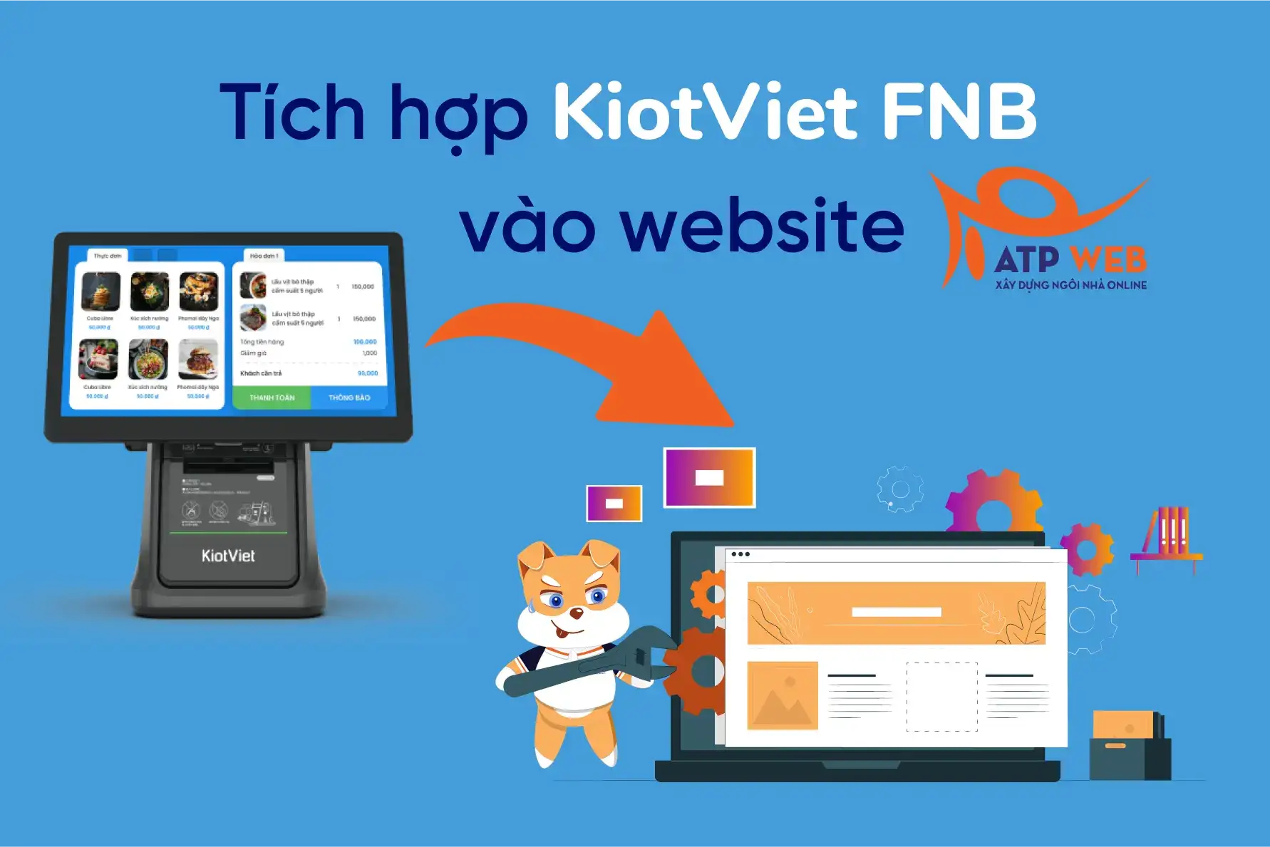 KiotViet FNB vào website ATPWEB
