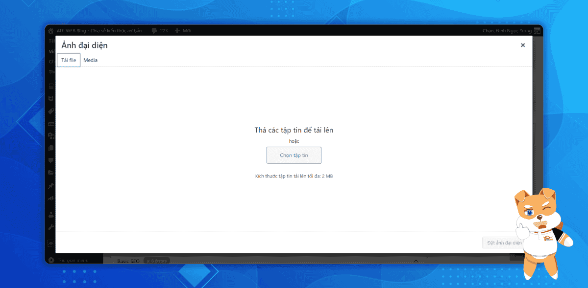 Hướng dẫn cách viết bài trên Website Wordpress chi tiết từ A-Z mới nhất 12 Tải tệp tin lên
