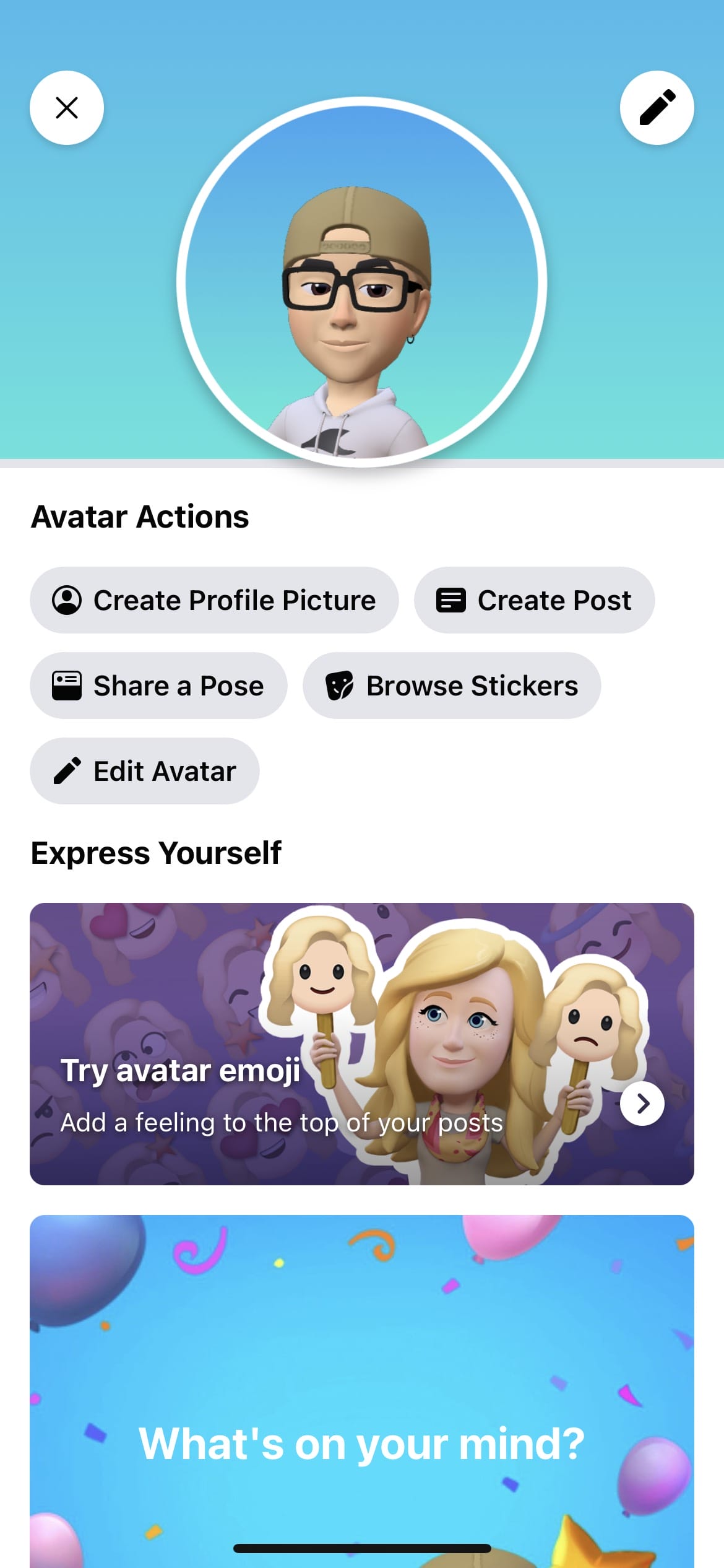 How to set avatar as Facebook profile picture