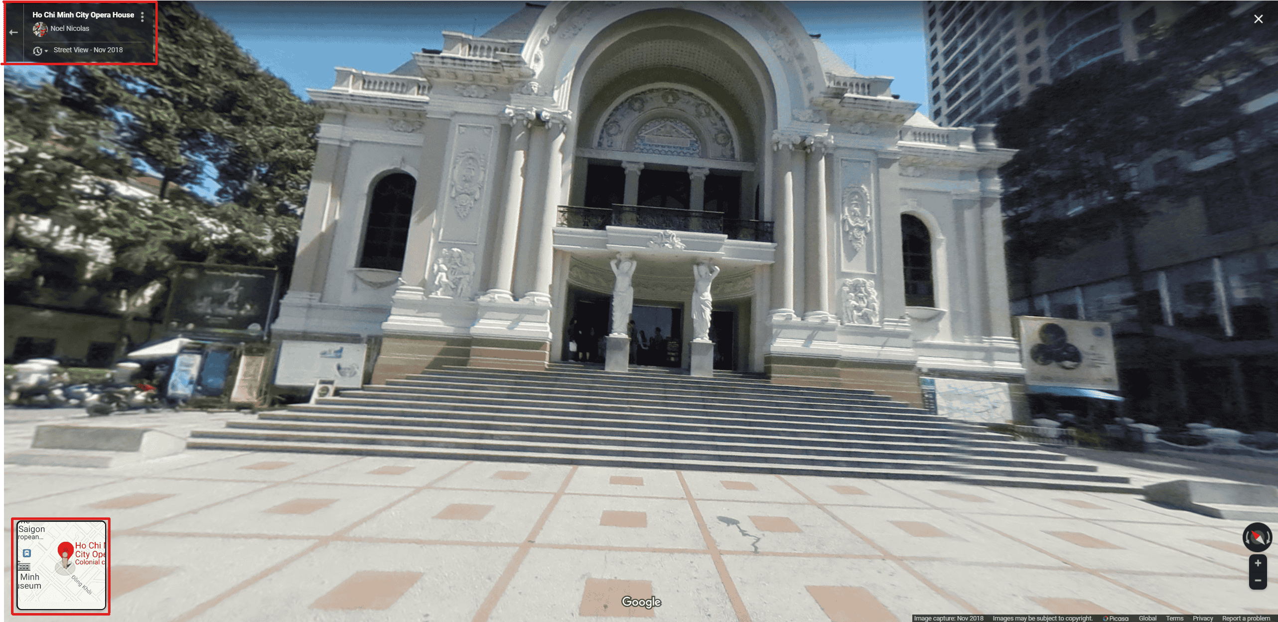 Street view Nhà hát thành phố trên Google maps