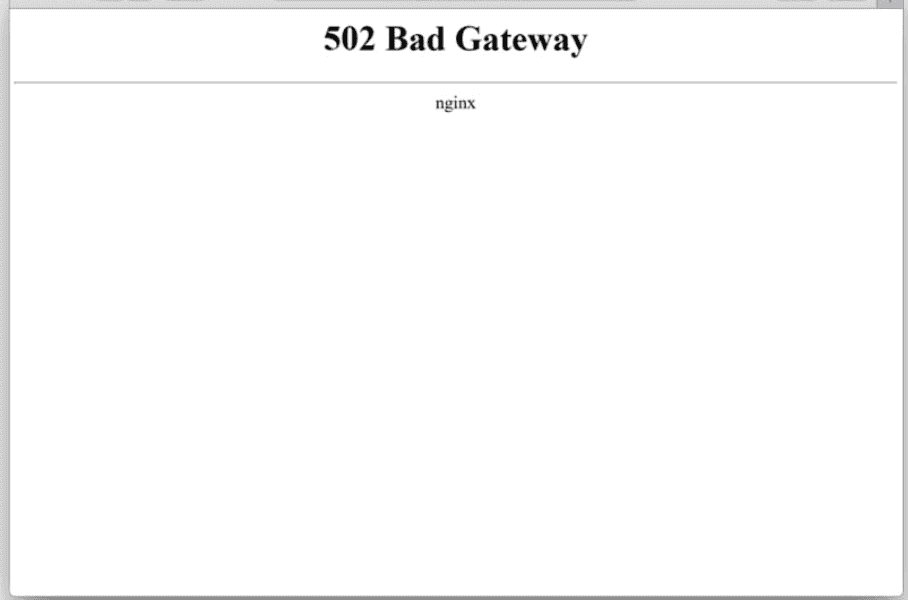 Các giải pháp khi bị lỗi 502 bad gateway
