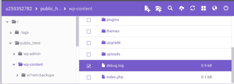 Kiểm lại error log