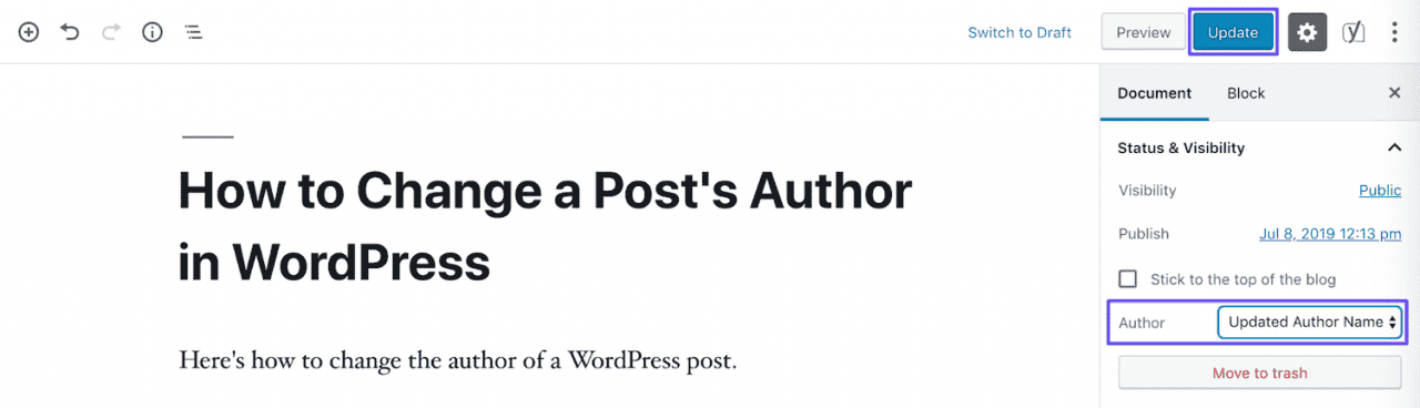 Hướng dẫn thay đổi tác giả trong WordPress