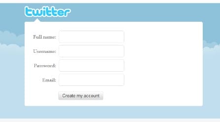 Đăng ký account Twitter