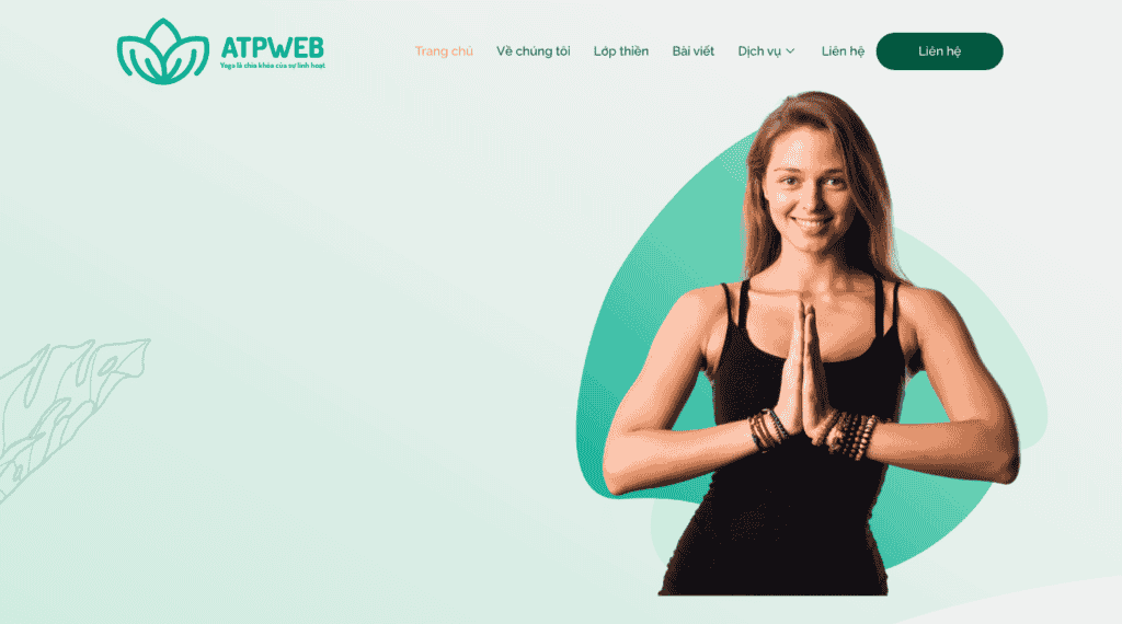 Giao diện website Yoga 1