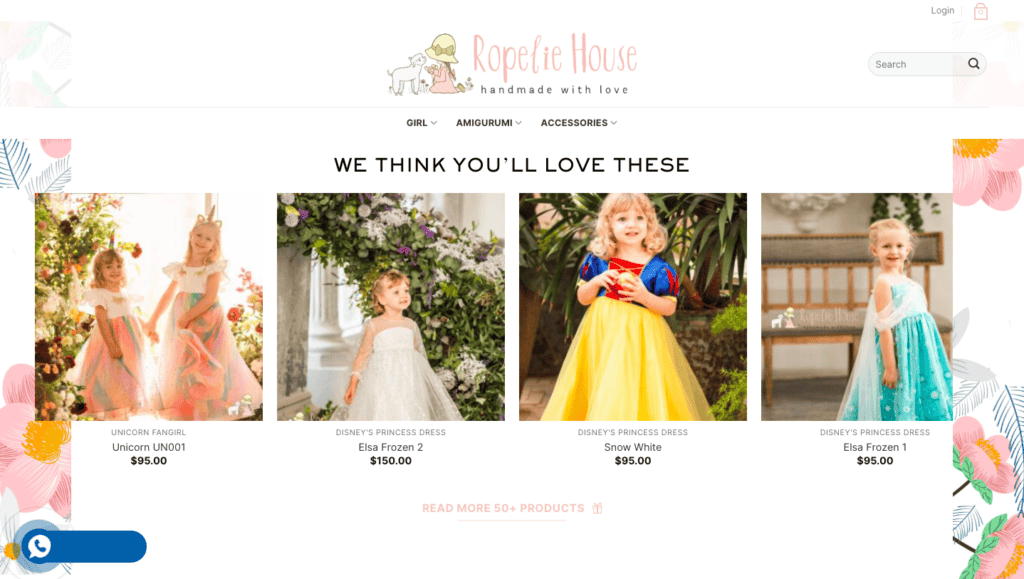 Giao diện mẫu website thời trang theo mẫu Ropelie House