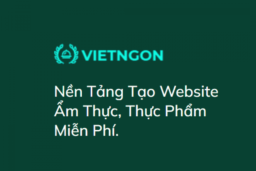 Vietngon – Ứng dụng tạo trang web ẩm thực