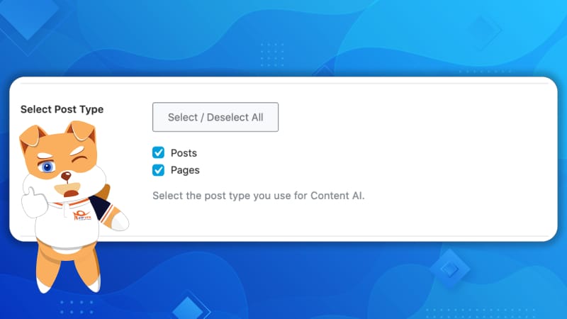 Chọn loại bài đăng áp dụng Content AI