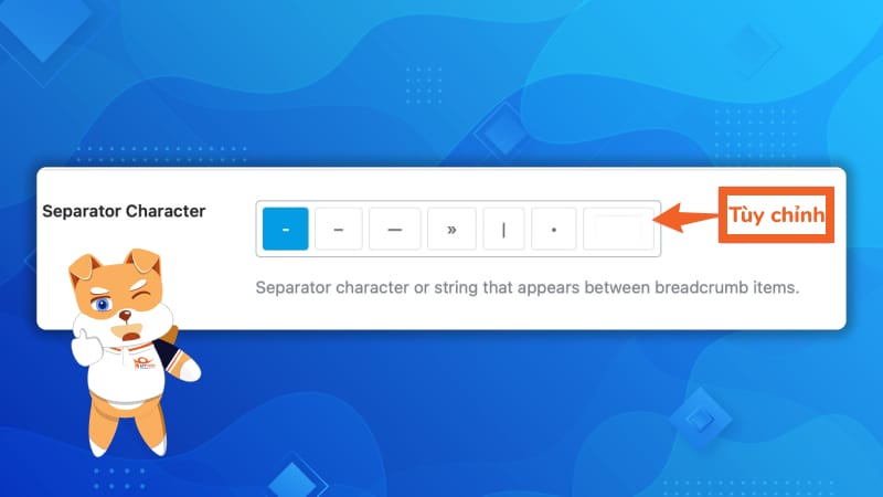 Tùy chỉnh ký tự phân cách trong breadcrumbs
