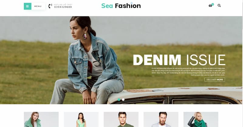 Mẫu website bán hàng trực tuyến về thời trang