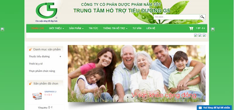 Giao diện website Thiết Bị Y Tế