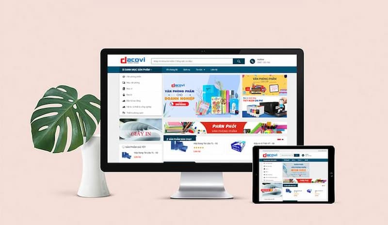 Mẫu Website bán văn phòng phẩm