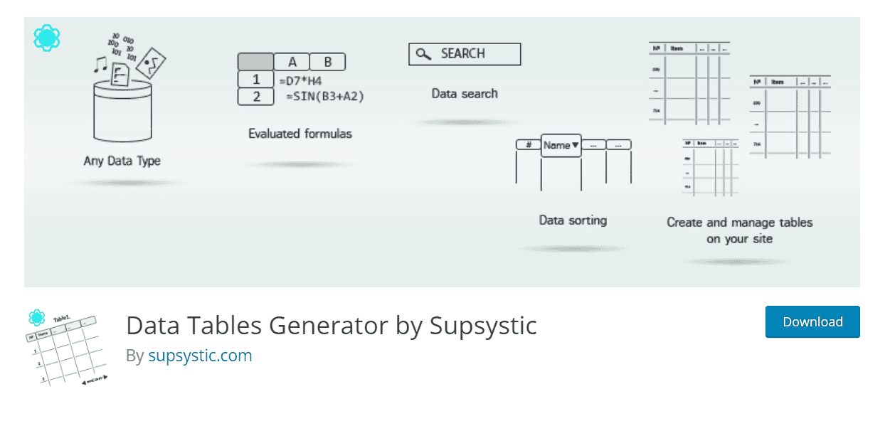 Data Tables Generator by Supsystic ATPWeb - Khởi Tạo Ngôi Nhà Online