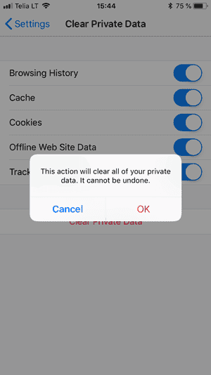 Xóa Cache trên Mozilla Firefox (iOS)