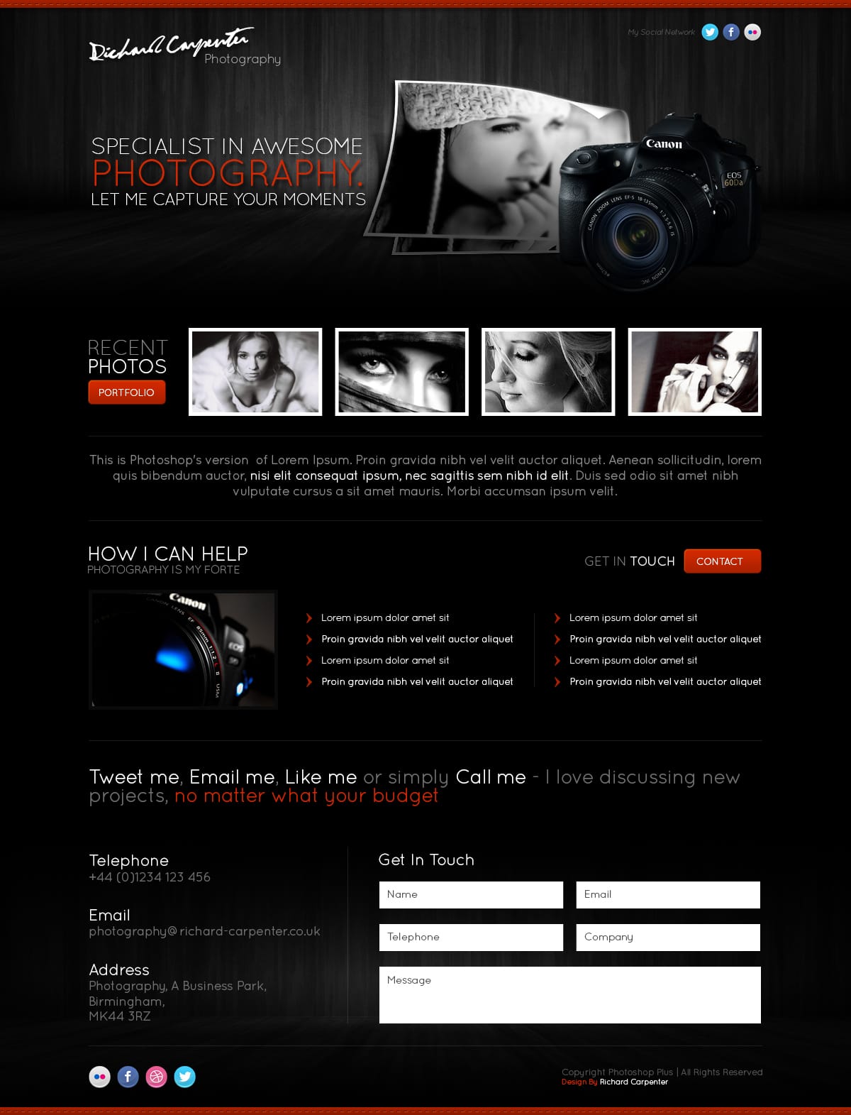 photography website design ATPWeb - Khởi Tạo Ngôi Nhà Online