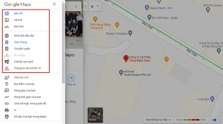 cách sử dụng Google Maps trên máy tính