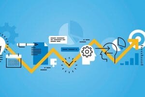 Flat Line Banner Of Development Process, From Idea To Realization