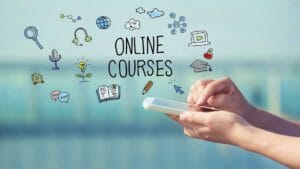 Online Courses Concept With Smartphone