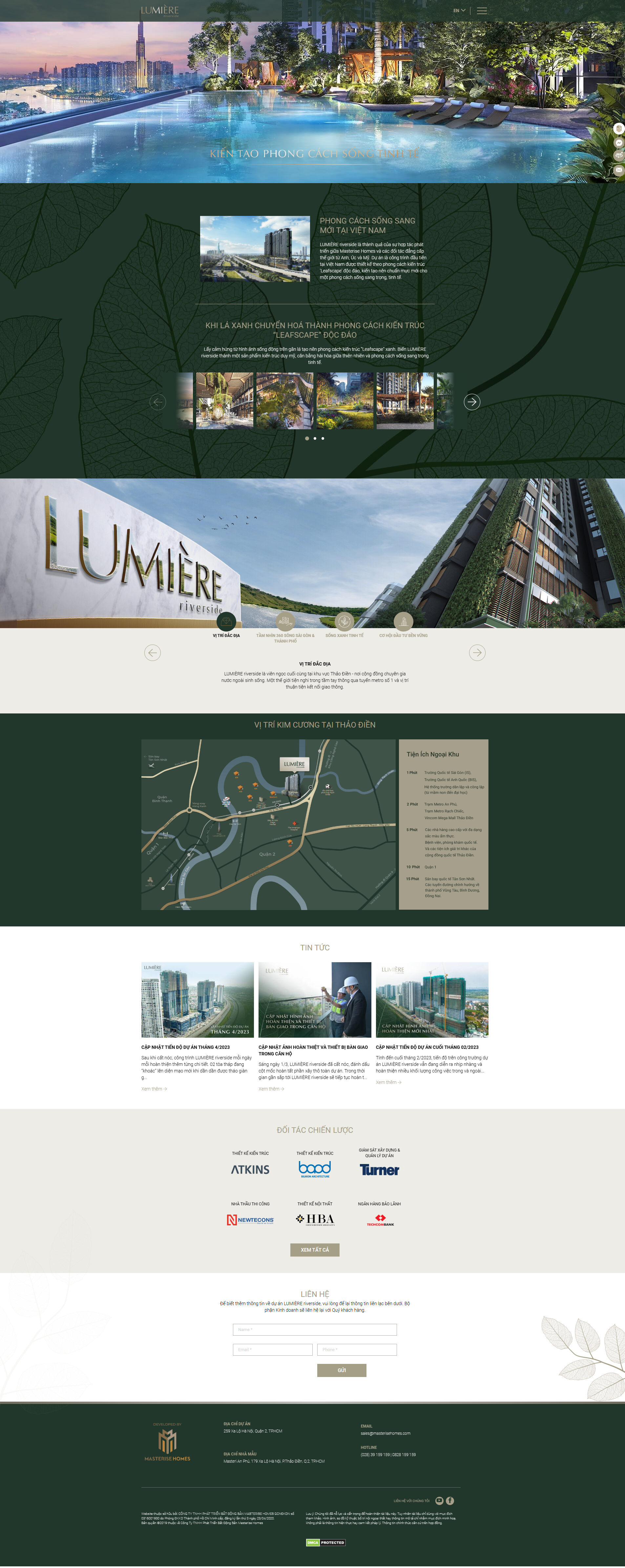 landing page mẫu ngành bất động sản thu hút
