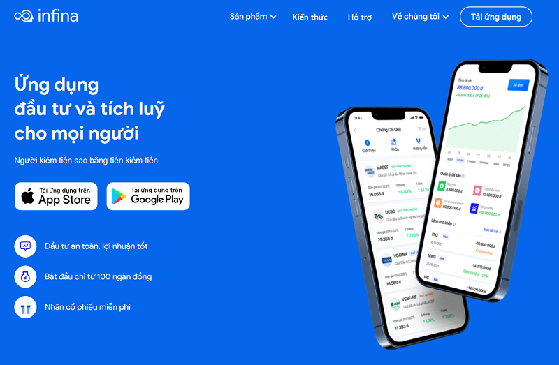 Infina – App đầu tư tiền trực tuyến